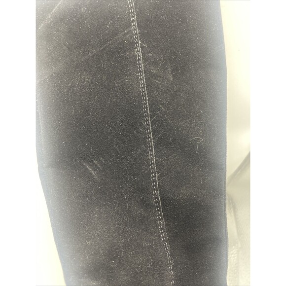 Farm Rio Back Embrodery Ribbon Black Suede Tall Boots Sz 6 New W/O Tags - Picture 11 of 11